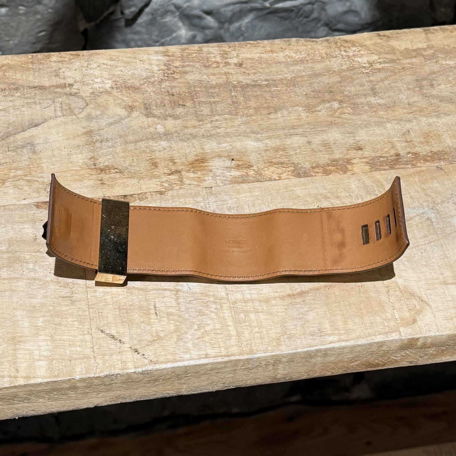 Hermes Hermès Barenia Leather Collier de Chien GHW Bracelet - SMALL Size ONE SIZE - 9 Thumbnail