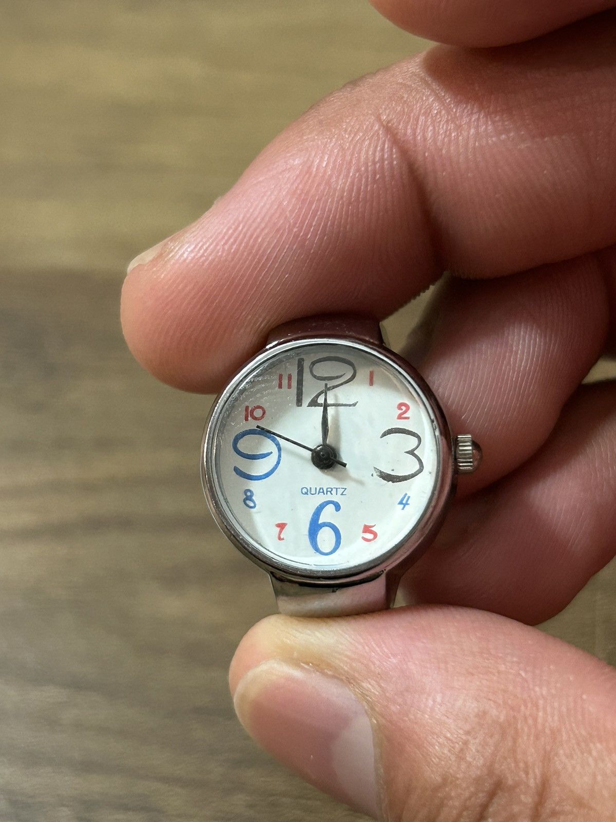 Vintage Silver watch ring Size ONE SIZE - 1 Thumbnail