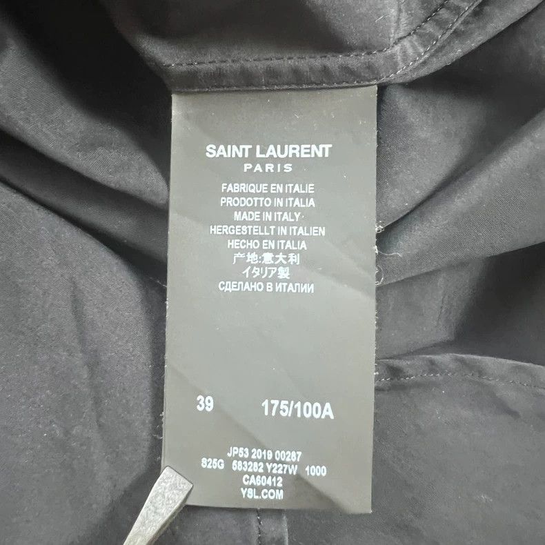 Yves Saint Laurent Saint Laurent size 39 19 FW beaded glazed poplin shirt 2503 Size US M / EU 48-50 / 2 - 5 Thumbnail