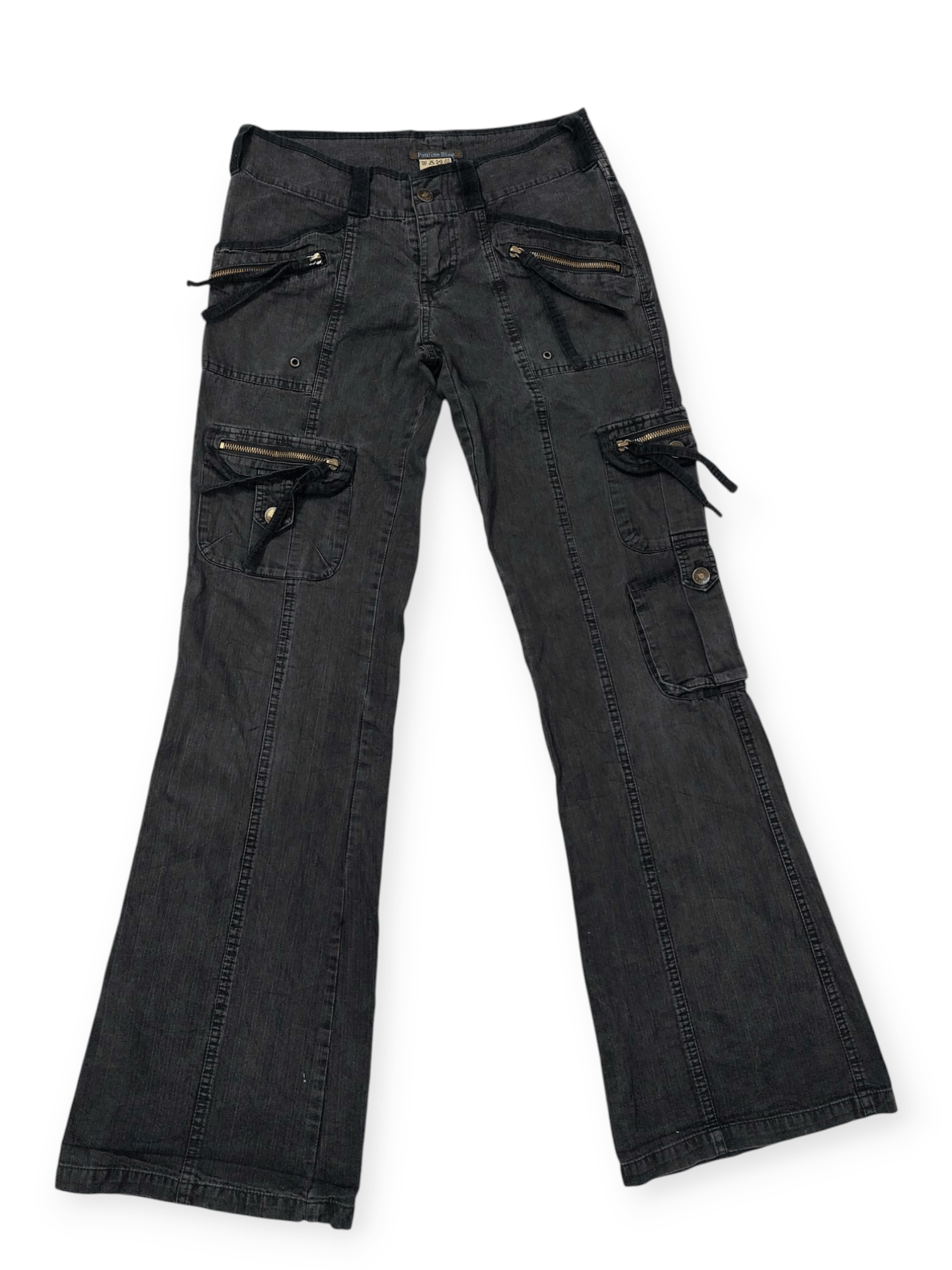 Super Flare Pauline Bleu Multipocket Cargo Pants