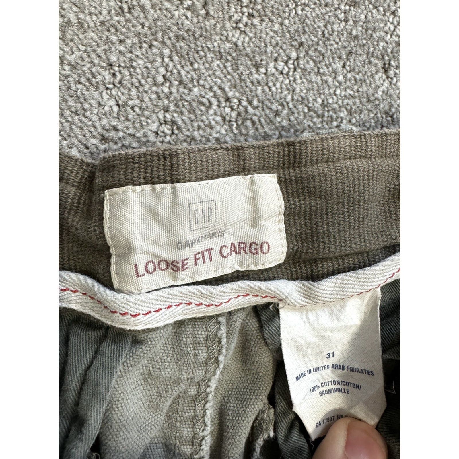 Gap VINTAGE Gap Cargo Shorts Men 31 Beige Brown Zip Fly Drawstring Buttoned Pockets Size US 31 - 5 Thumbnail