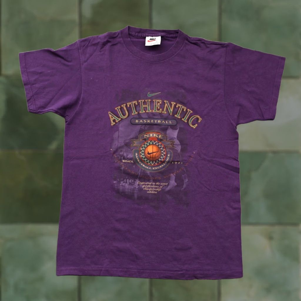 Nike VINTAGE Nike AUTHENTIC BASKETBALL T SHIRT 1990'S PURPLE MADE IN USA COTTON SMALL Mens Shirt XS? Size US S / EU 44-46 / 1 - 1 Thumbnail