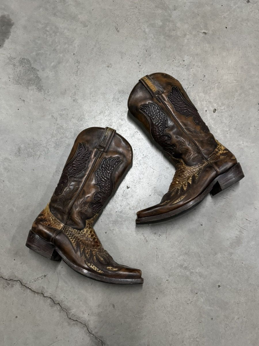 Sancho Boots Sancho Mexico Vintage Western Cowboy Python Boots Size US 7 / EU 40 - 12 Thumbnail