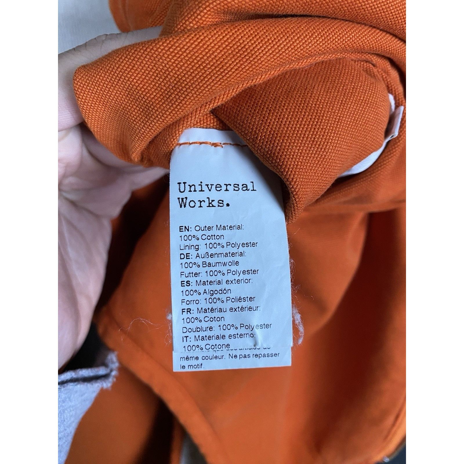 Universal Works MINT! Universal Works Men's Orange Reversible Military Liner Size US S / EU 44-46 / 1 - 19 Thumbnail