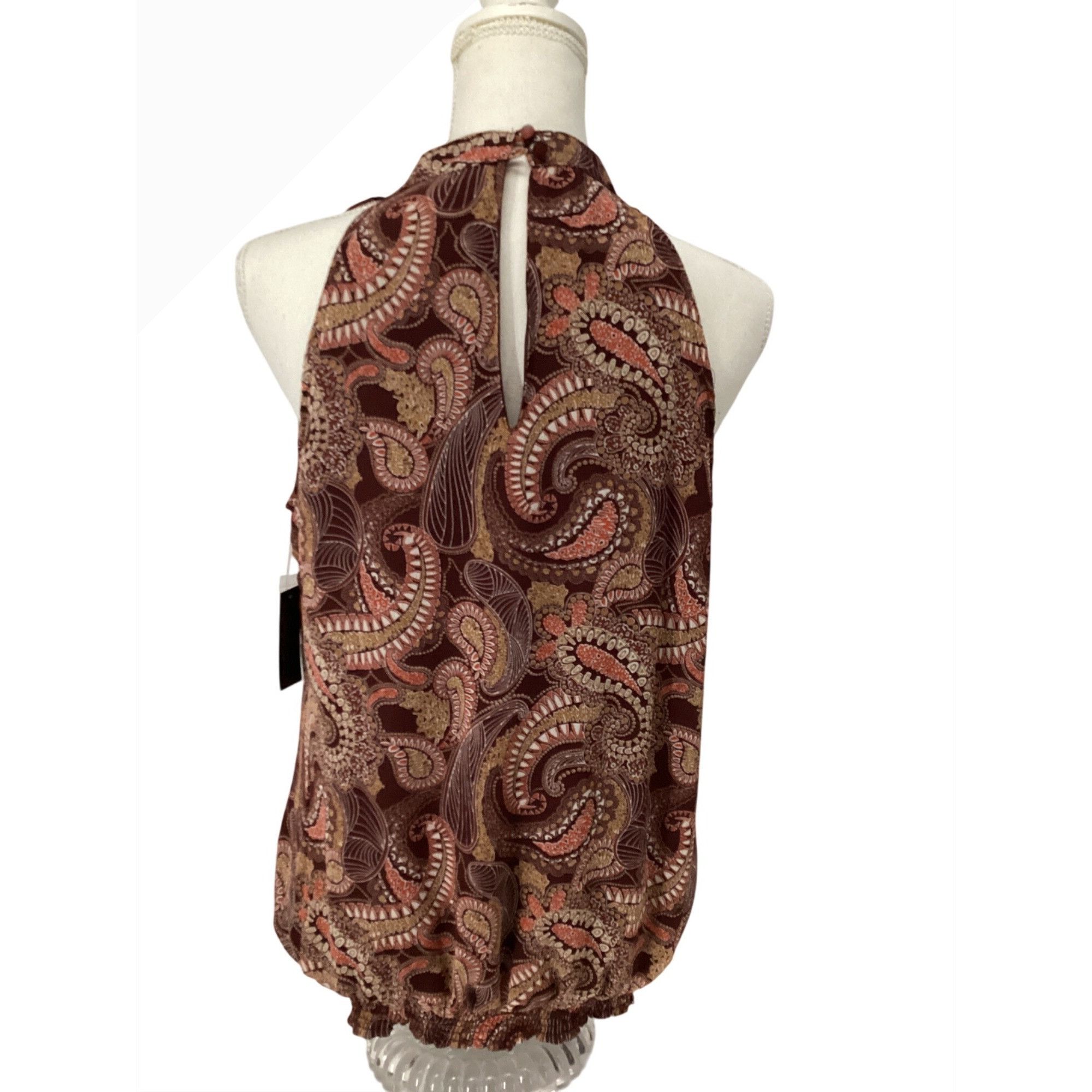 Mossimo Mossimo Womens Paisley Lined Pullover Sleeveless Paisley Shi Size M / US 6-8 / IT 42-44 - 2 Thumbnail