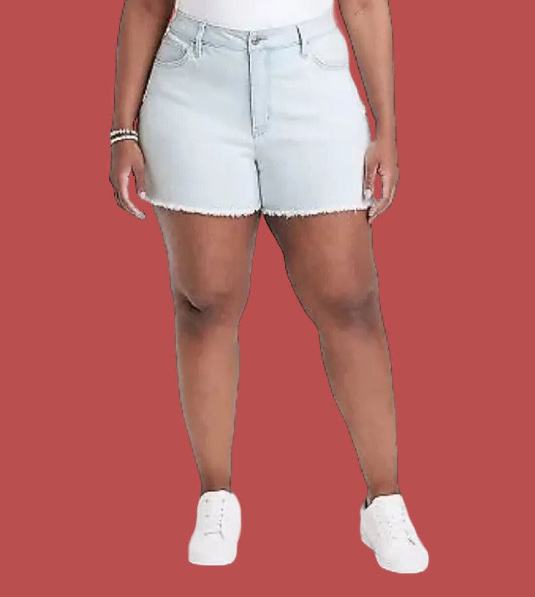 Other Ava & Viv - Women's High - Rise Denim Shorts - Light Blue - Size 38" / US 16 / IT 52 - 1 Thumbnail
