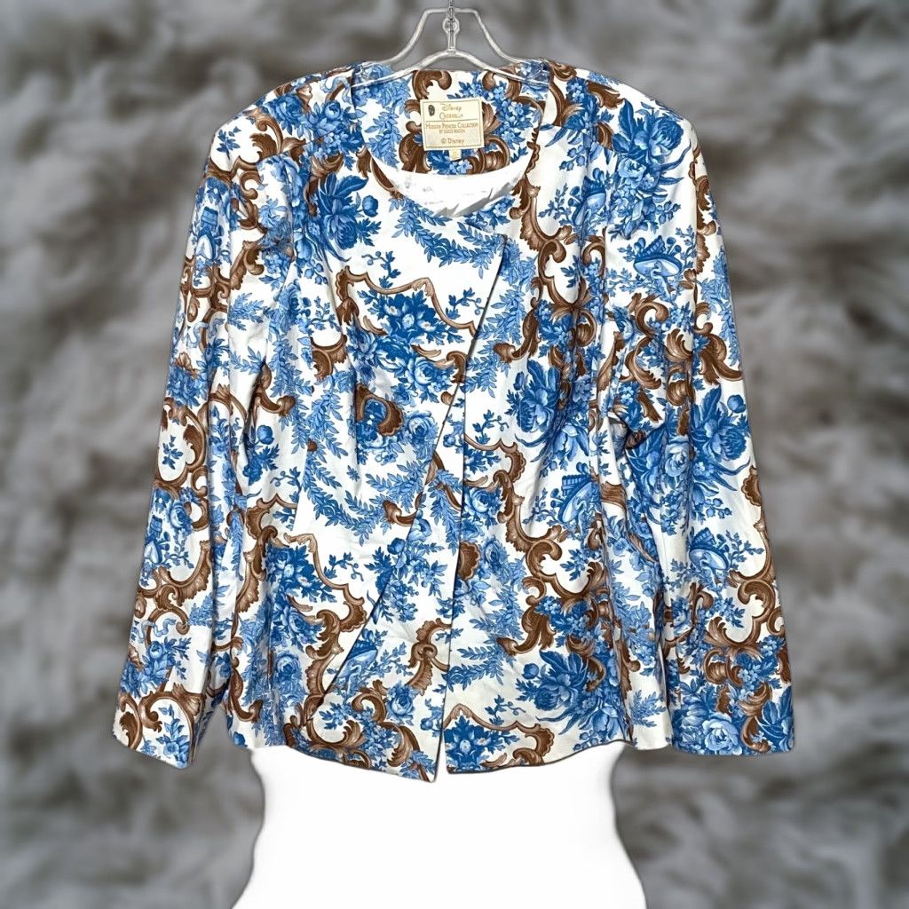 Disney VINTAGE Disney Cinderella Modern Princess Collection Coco Rocha Blazer Jacket Womens 2X Blue Button-Up 2X Womens Blazer Jacket Disney Princess Size XXL / US 16-18 / IT 52-54 - 1 Thumbnail