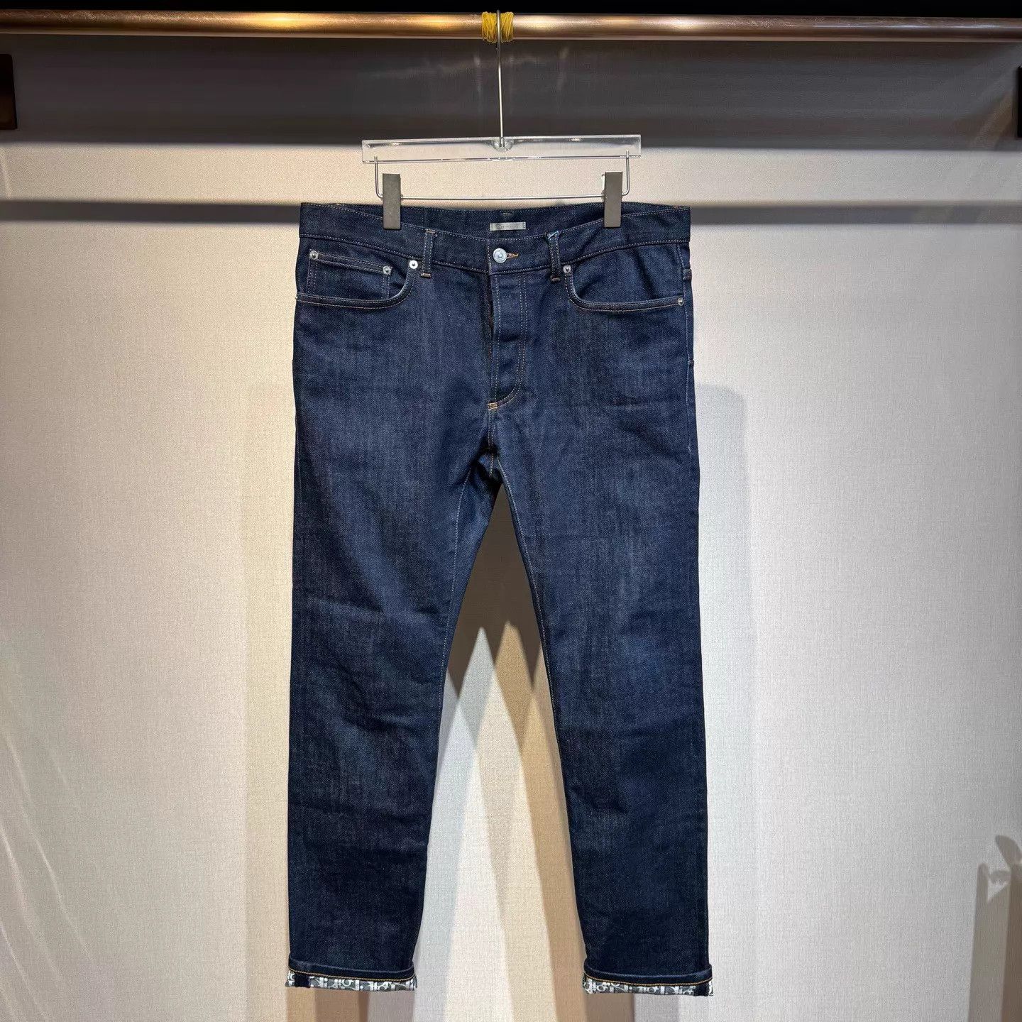 Dior Dior Washed Blue Jeans Monogram Lining 33 New Size US 33 - 1 Thumbnail