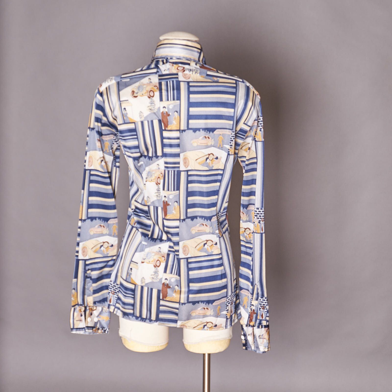 Brigade 1970s Novelty Car Print Butterfly Collar Button Up shirt Size US M / EU 48-50 / 2 - 3 Thumbnail