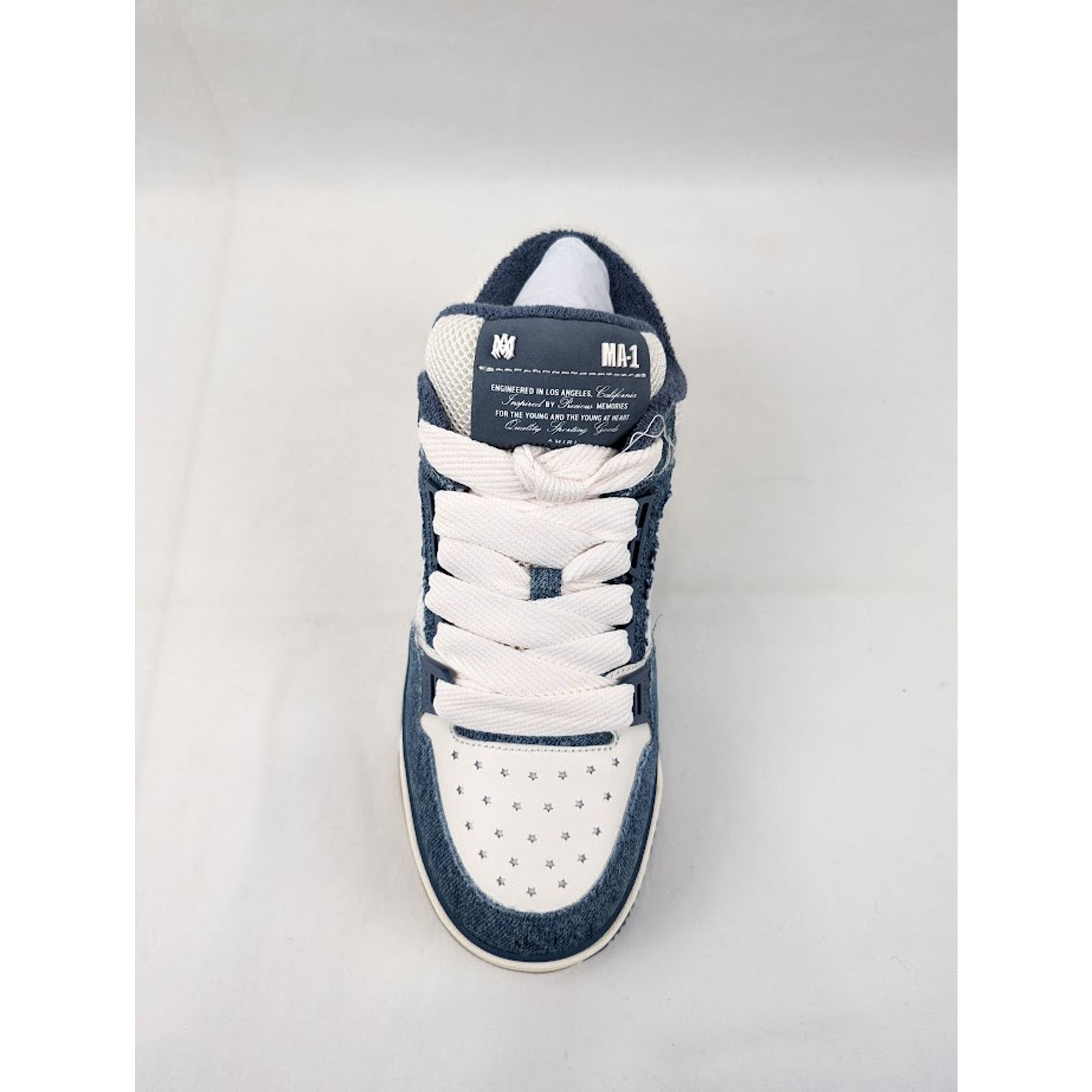 Amiri o1rshd1 Vintage Denim MA-1 Sneakers in Washed Indigo Size US 8 / EU 41 - 7 Thumbnail