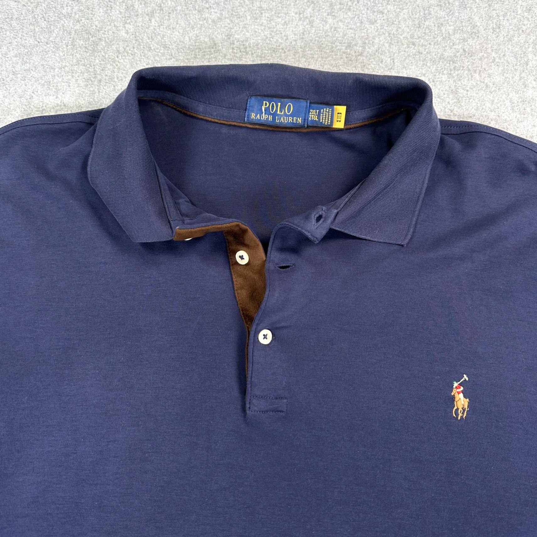 Polo Ralph Lauren Polo Ralph Lauren Polo Shirt Mens 2XLT Blue Long Sleeve Big & Tall Pony Logo Polo Shirt Mens 2XLT Blue Long Sleeve Big & Tall Pony Logo Size US XXL / EU 58 / 5 - 2 Thumbnail