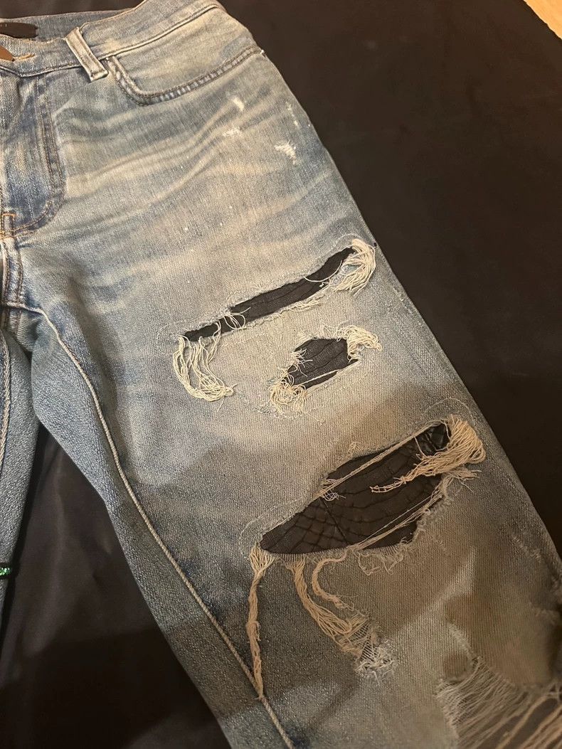 Amiri Amiri Art Patch Snake Jean-2505 Size US 30 / EU 46 - 3 Thumbnail