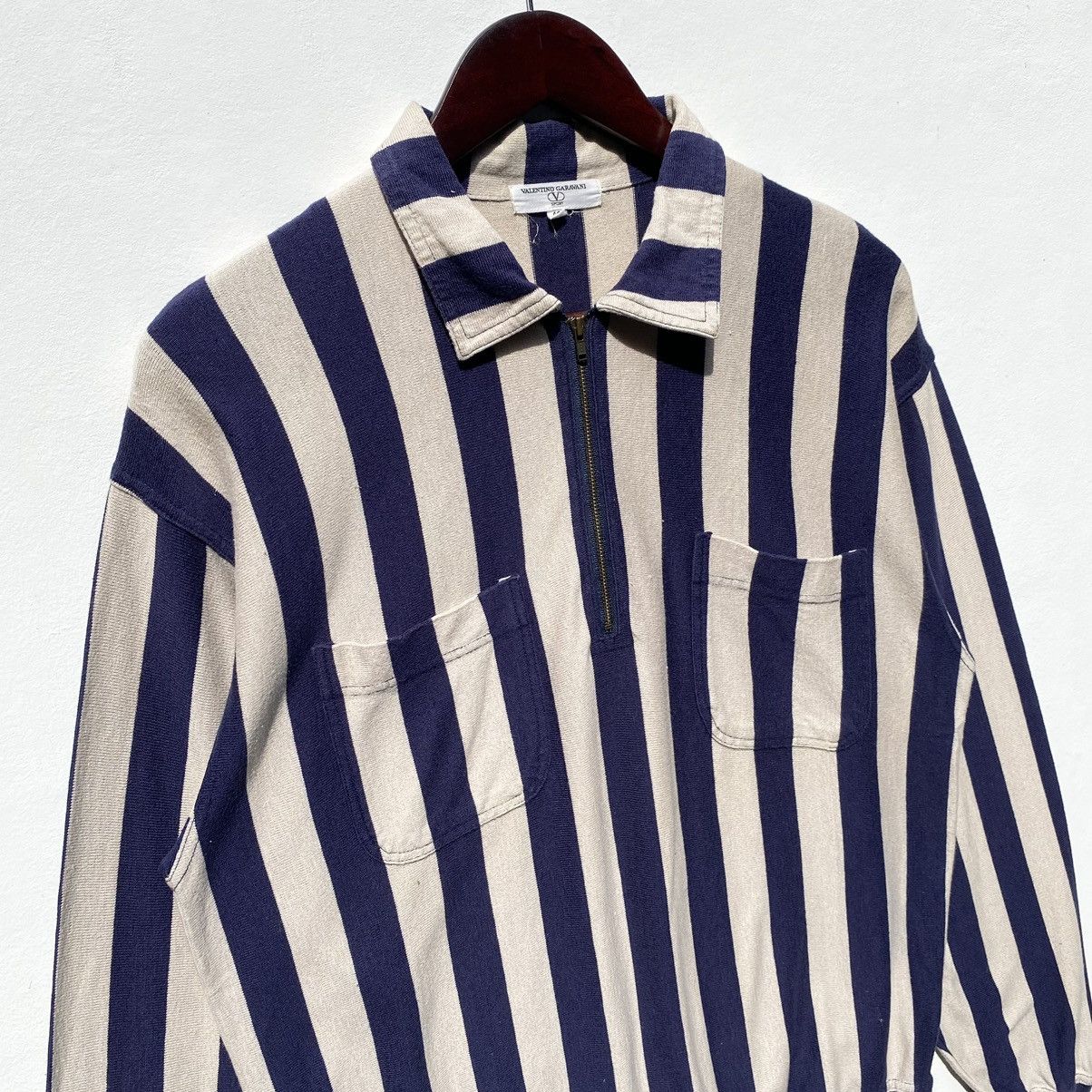 Valentino Vintage 90s Valentino Garavani Sport Half Zip Sweatshirt Size US M / EU 48-50 / 2 - 6 Thumbnail