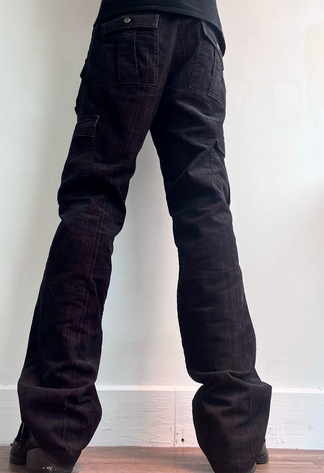 semanticdesign 2000s Semantic Design Stripped Cargo Pants Size US 33 - 4 Thumbnail
