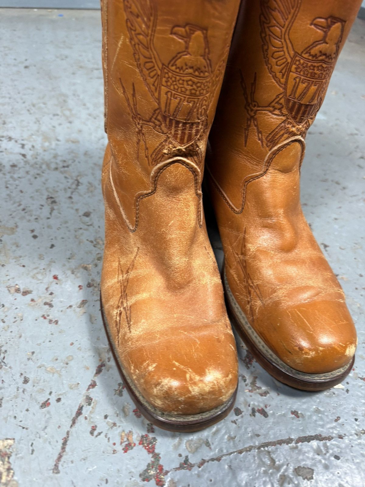 Other Vintage 1976 Hondos Liberty Tan Cowboy Boots Size US 10 / EU 43 - 4 Thumbnail