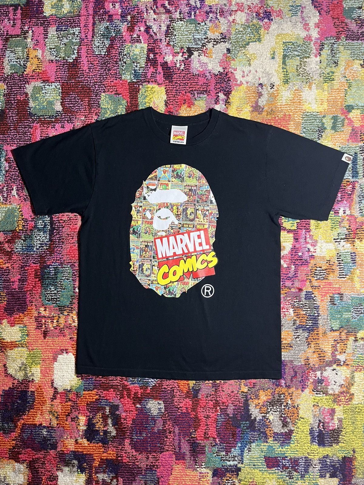 Bape × Marvel Comics Bape Marvel Ape Head Shirt Large Size US L / EU 52-54 / 3 - 1 Thumbnail