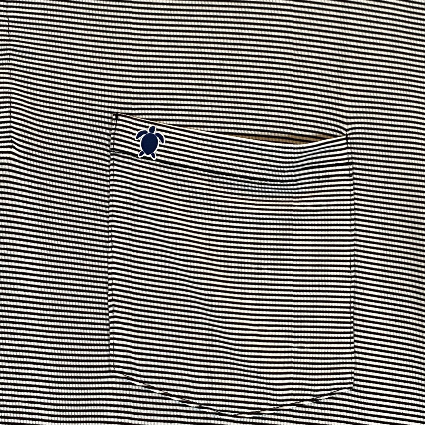 Vintage Simply Southern Mens 2XL Blue White Striped Pocket Golf Polo Shirt Casual Size US XXL / EU 58 / 5 - 4 Thumbnail