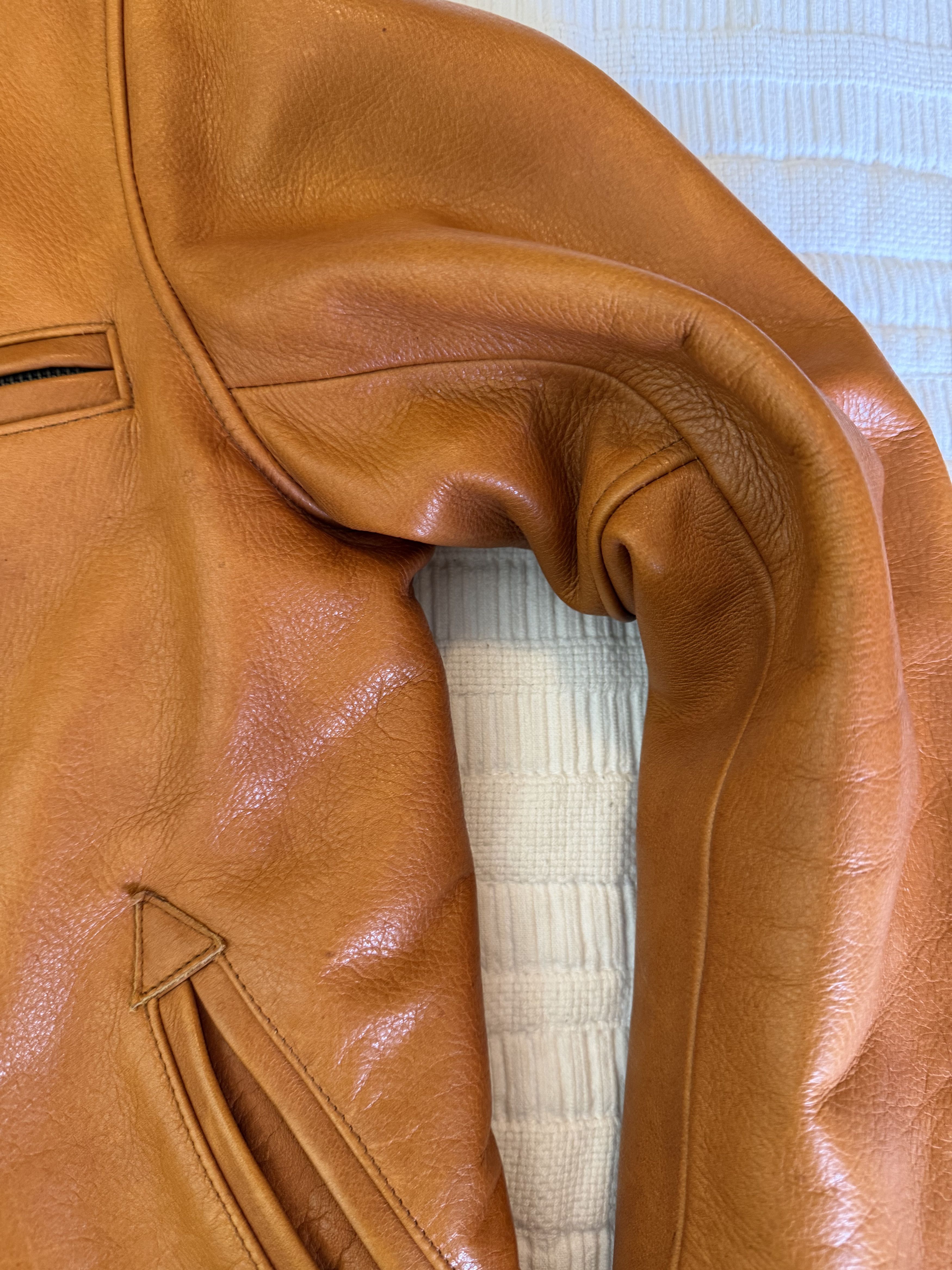 Taylor Stitch The Moto Jacket in Whiskey Steerhide Size US S / EU 44-46 / 1 - 10 Thumbnail