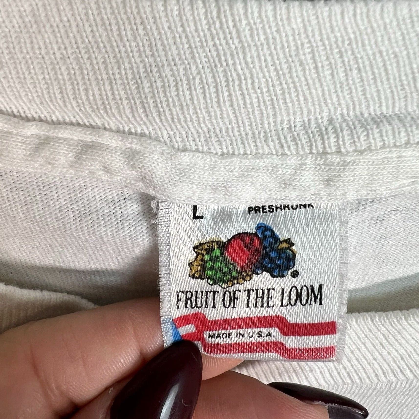 Fruit Of The Loom VINTAGE 1990s Desert Storm Gig Em Troops T Shirt Adult Large White Mens Graphic Tee Size US L / EU 52-54 / 3 - 6 Thumbnail