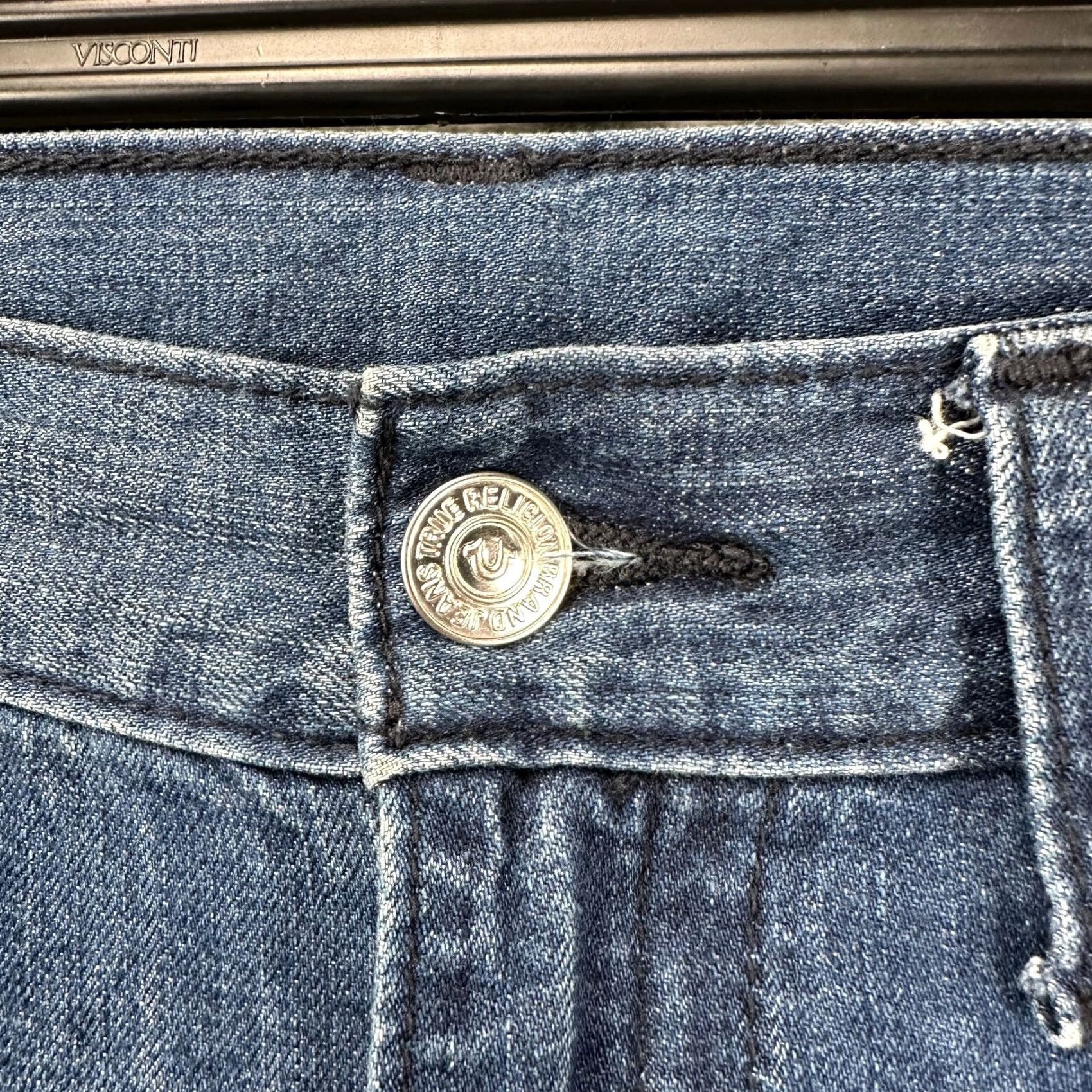 True Religion True Religion Jeans Mens 38 Blue Distressed Straight Denim Pocket Zipper Button Cap Size US 38 / EU 54 - 7 Thumbnail