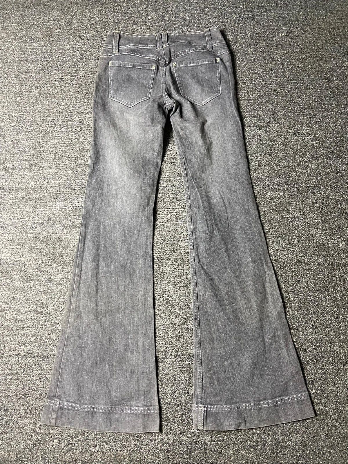 Japanese Brand Rouge Diamant Flare Wide Jeans (161) Size 25" / US 0 / IT 36 - 3 Thumbnail