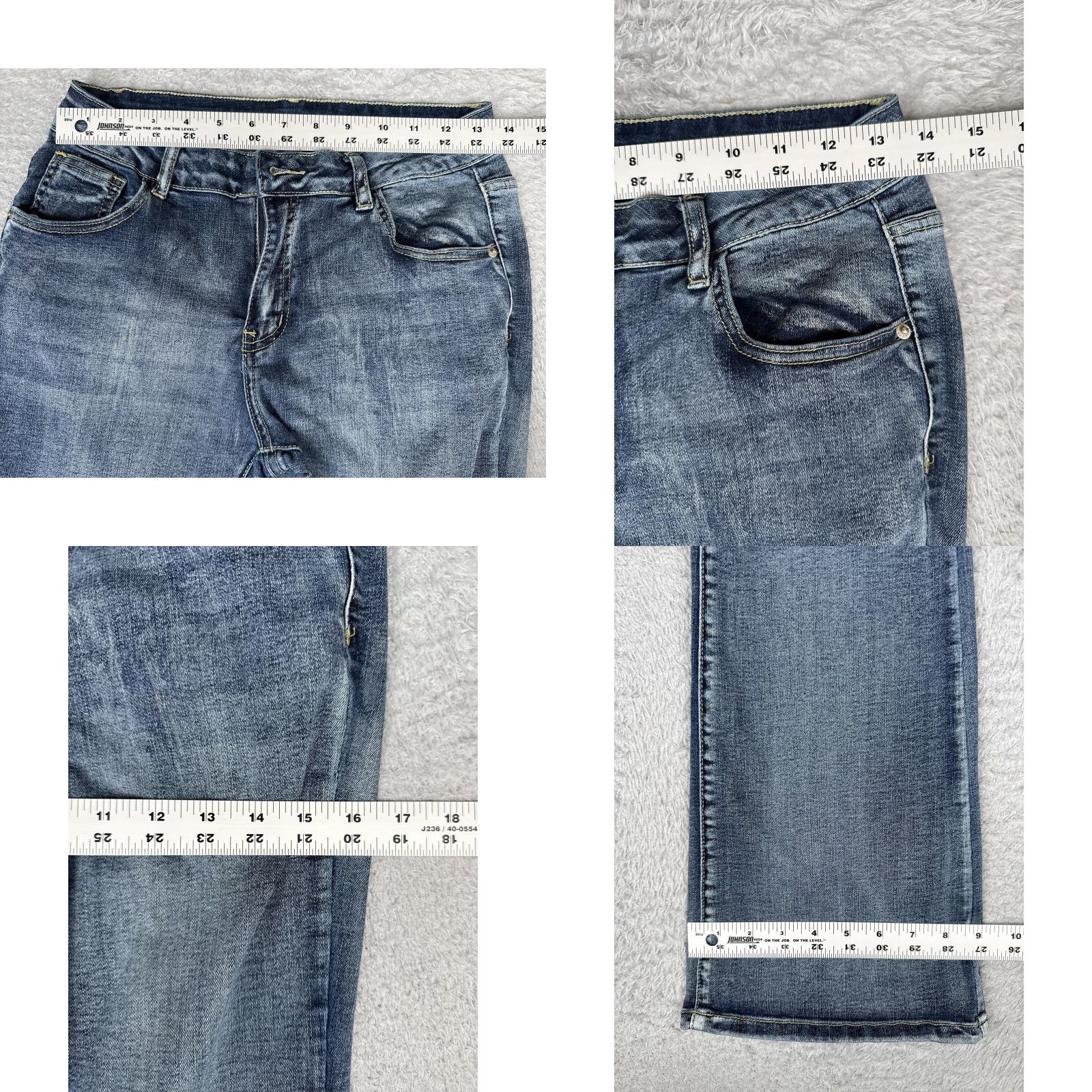 Shein SheIn Flare Jeans Womens 6 Blue Med Wash Mid Rise Regular Fit Denim 26x30 Jeans Size 28" / US 6 / IT 42 - 9 Thumbnail