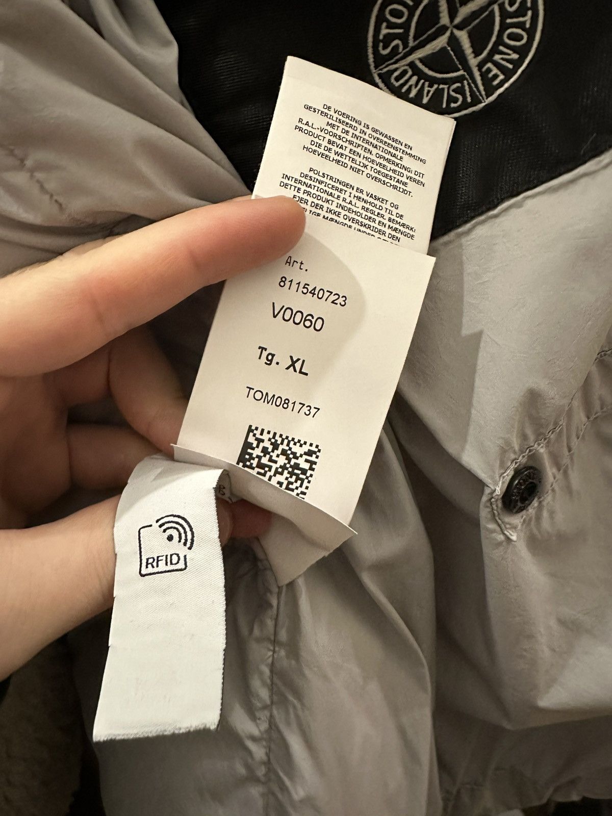 Stone Island Stone Island Jacket GIUBBOTTO VERA PIUMA RDS 059 Grey Size US XL / EU 56 / 4 - 12 Thumbnail