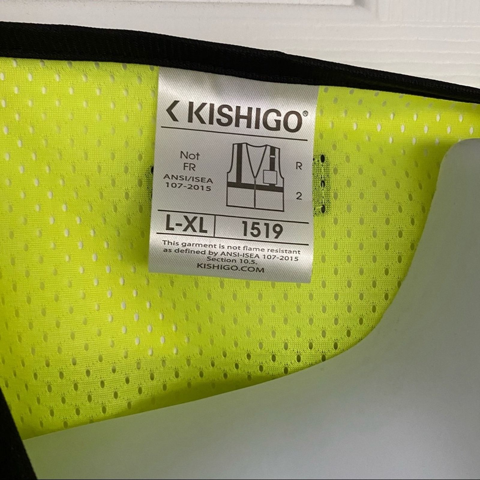 & Other Stories Mesh Safety Vest - Yellow/Lime L/XL Size US 29 - 5 Thumbnail