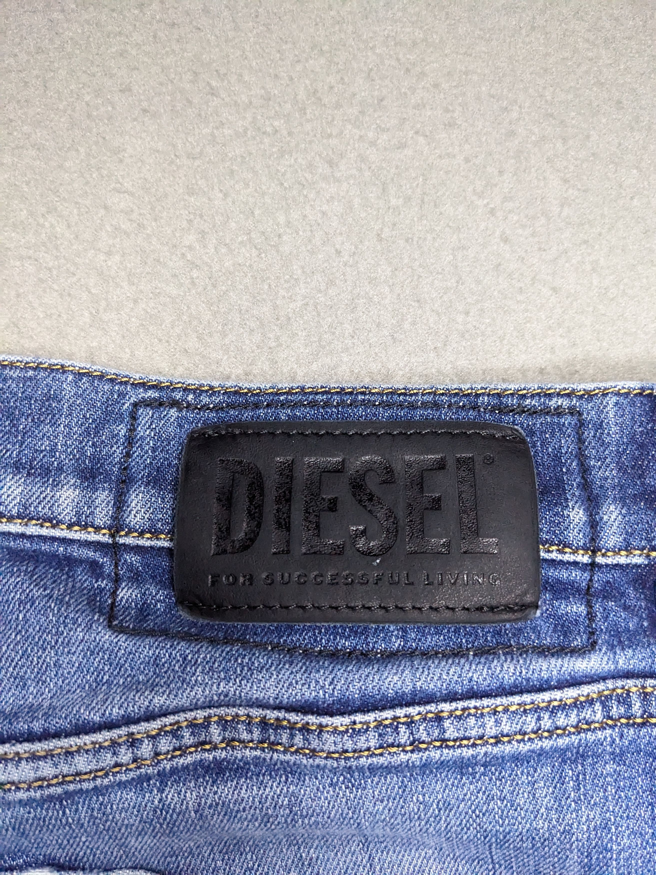 Diesel Diesel D-STRUKT Jeans 36x30 Slim Blue Denim Distressed Italy Size US 36 / EU 52 - 10 Thumbnail