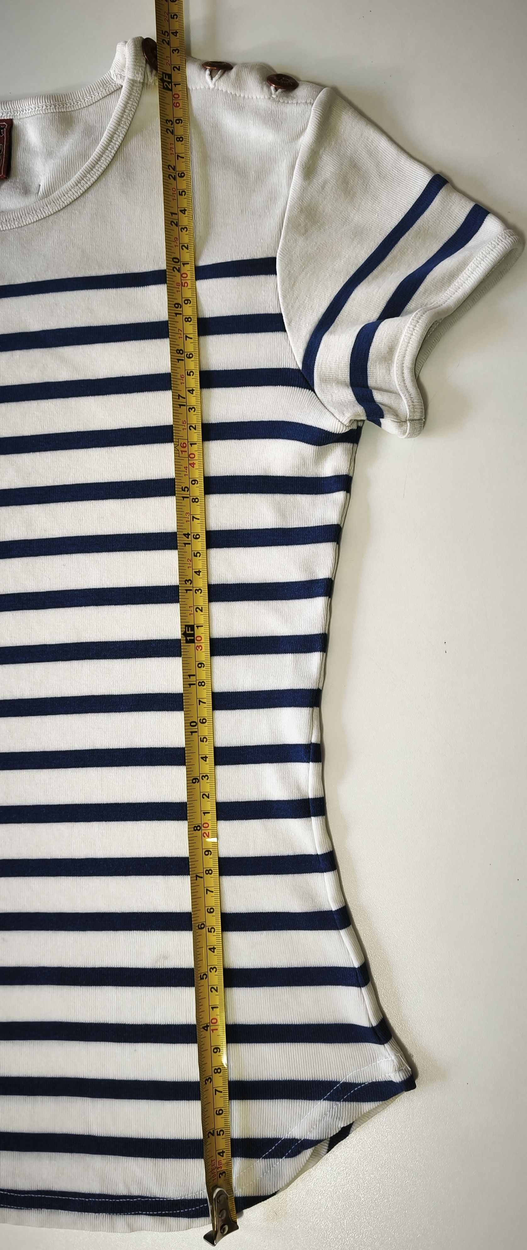 Jean Paul Gaultier 90's - Curved Hem sailor style tshirt GaultierJeans Size S / US 4 / IT 40 - 5 Thumbnail