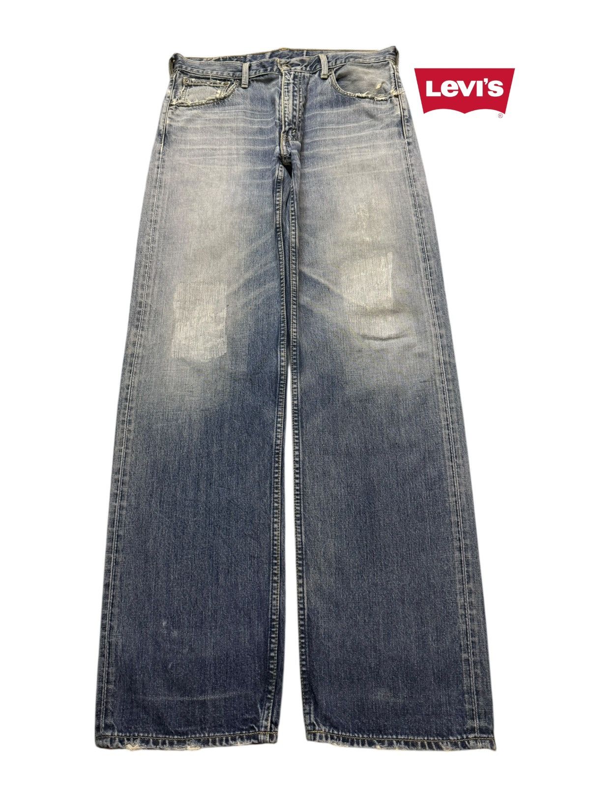 Vintage 90s Levis 503 Blue Faded Wash Wide Leg Loose Jeans