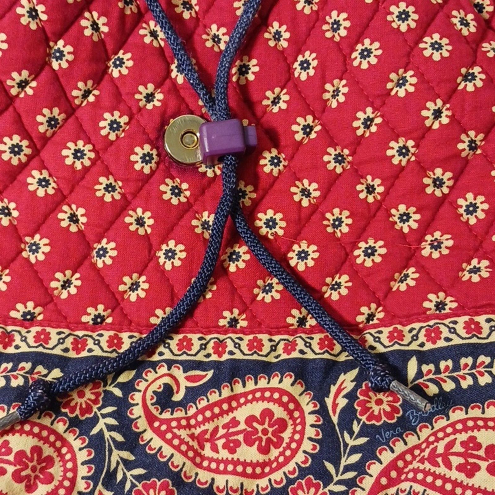 Vera Bradley Backpack VERA BRADLEY Red Blue Boho Travel Paisley QUILTED Size ONE SIZE - 8 Thumbnail