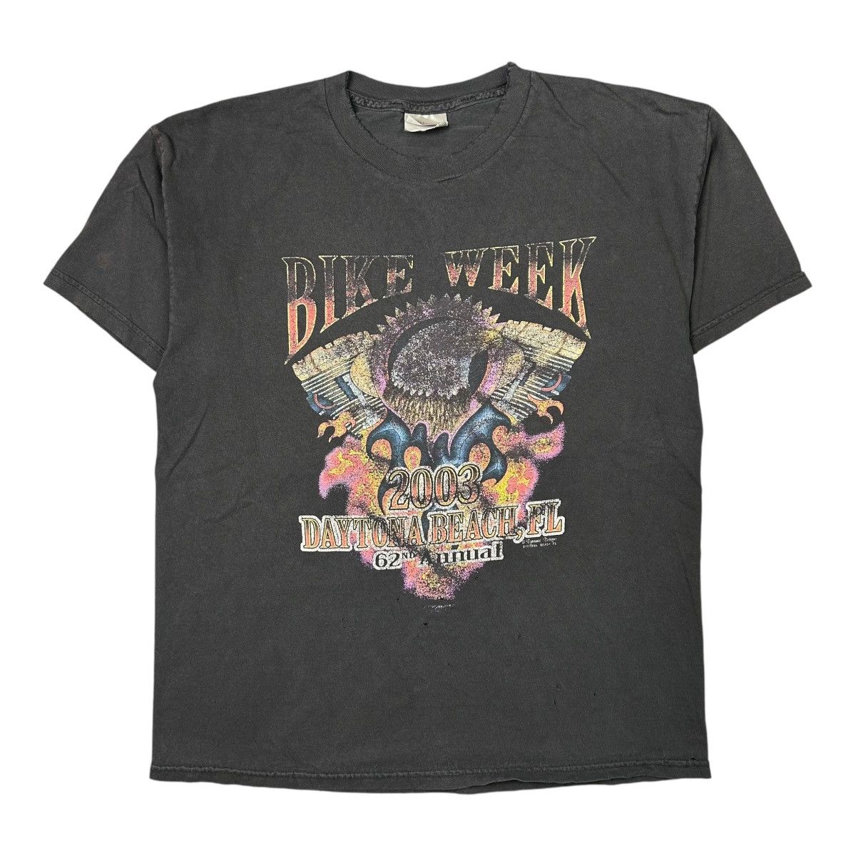 Harley Davidson Vintage 2003 Faded Daytona Beach Bike Week Tee Size US L / EU 52-54 / 3 - 1 Thumbnail