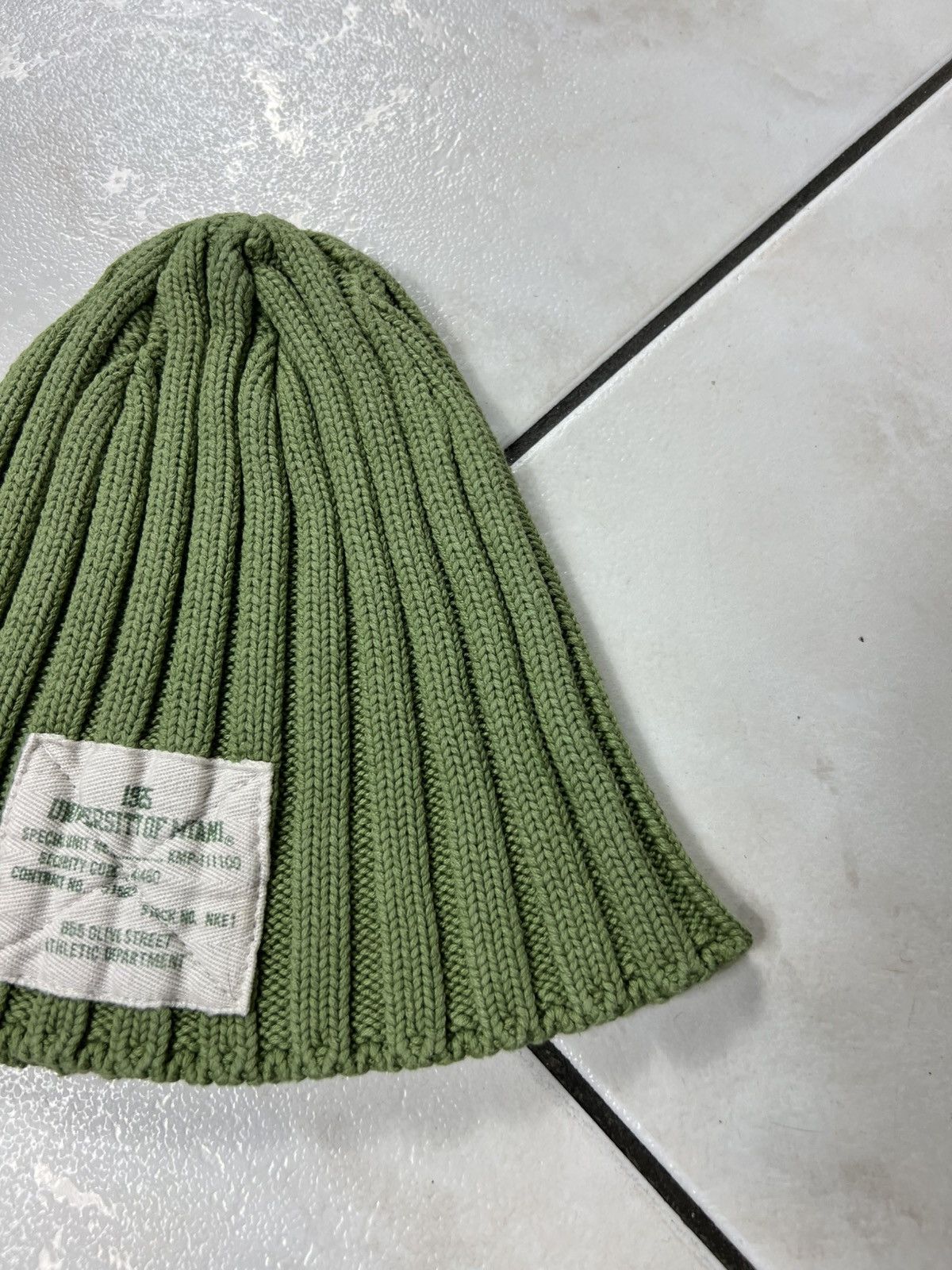 Nike Vintage Nike knitted cotton beanie hat university of Miami Size ONE SIZE - 3 Thumbnail