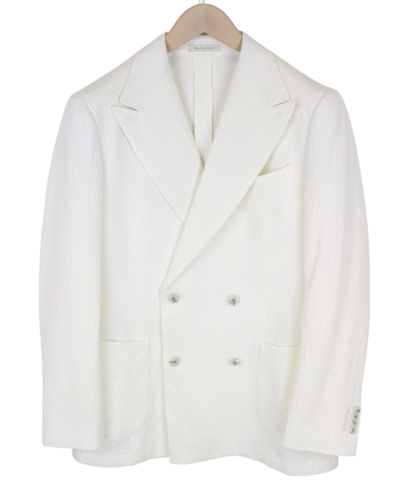 Suitsupply HAVANA UK38R Off-White Cotton Stretch Suit 67576 Size 38R - 2 Thumbnail