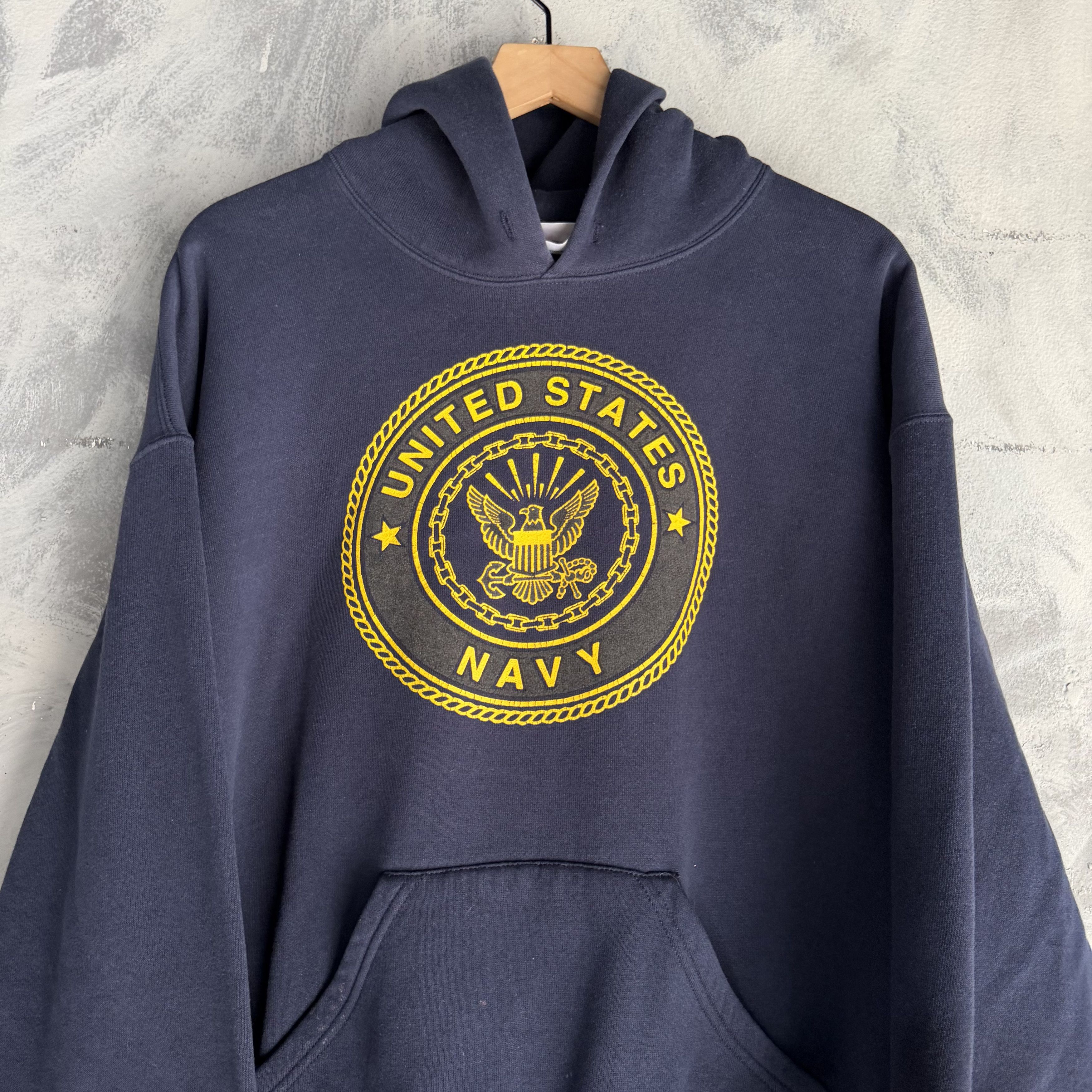 Soffe VTG Soffe Hoodie US Navy Pullover Graphic Sweatshirt USA Size US XL / EU 56 / 4 - 2 Thumbnail