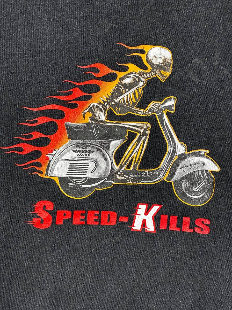 Harley Davidson Harley Davidson Style Speed Kills Faded Washed T shirt Size US XL / EU 56 / 4 - 4 Thumbnail