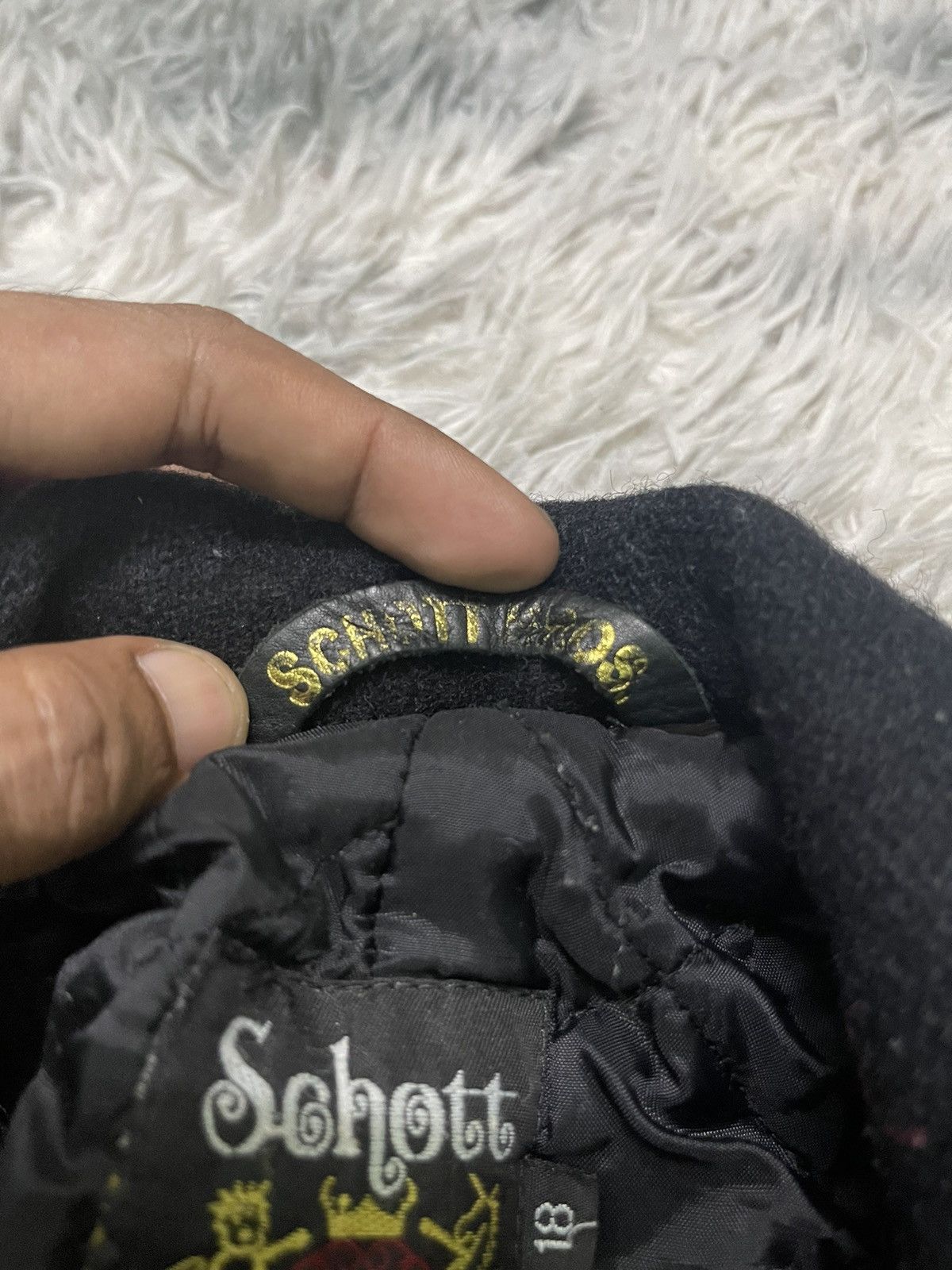 Schott 90s SCHOTT NYC DOUBLE COLLAR JACKET WOOL AND LEATHER Size US S / EU 44-46 / 1 - 12 Thumbnail
