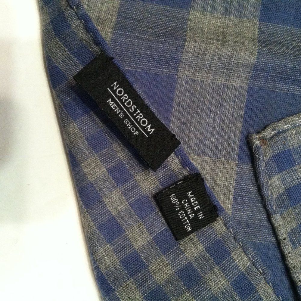 Nordstrom NORDSTROM MENS NEW 100%COTTON POCKET SQUARE SIZE: 13" X 13" Size ONE SIZE - 3 Thumbnail