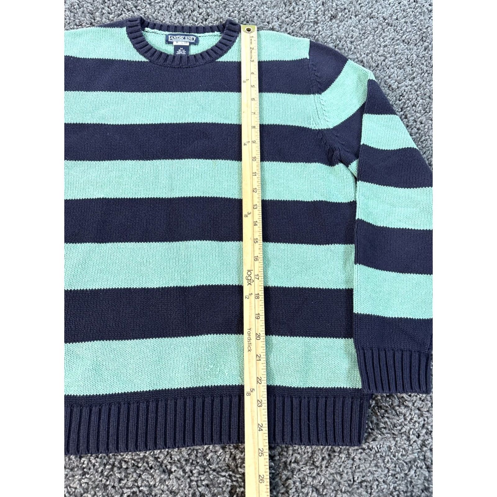 Lands' End VINTAGE Lands' End Sweater Wool Knit Crew Neck Green M Womens Pullover 90s Boho Hipster Grunge Punk fall winter spring Size M / US 6-8 / IT 42-44 - 2 Thumbnail