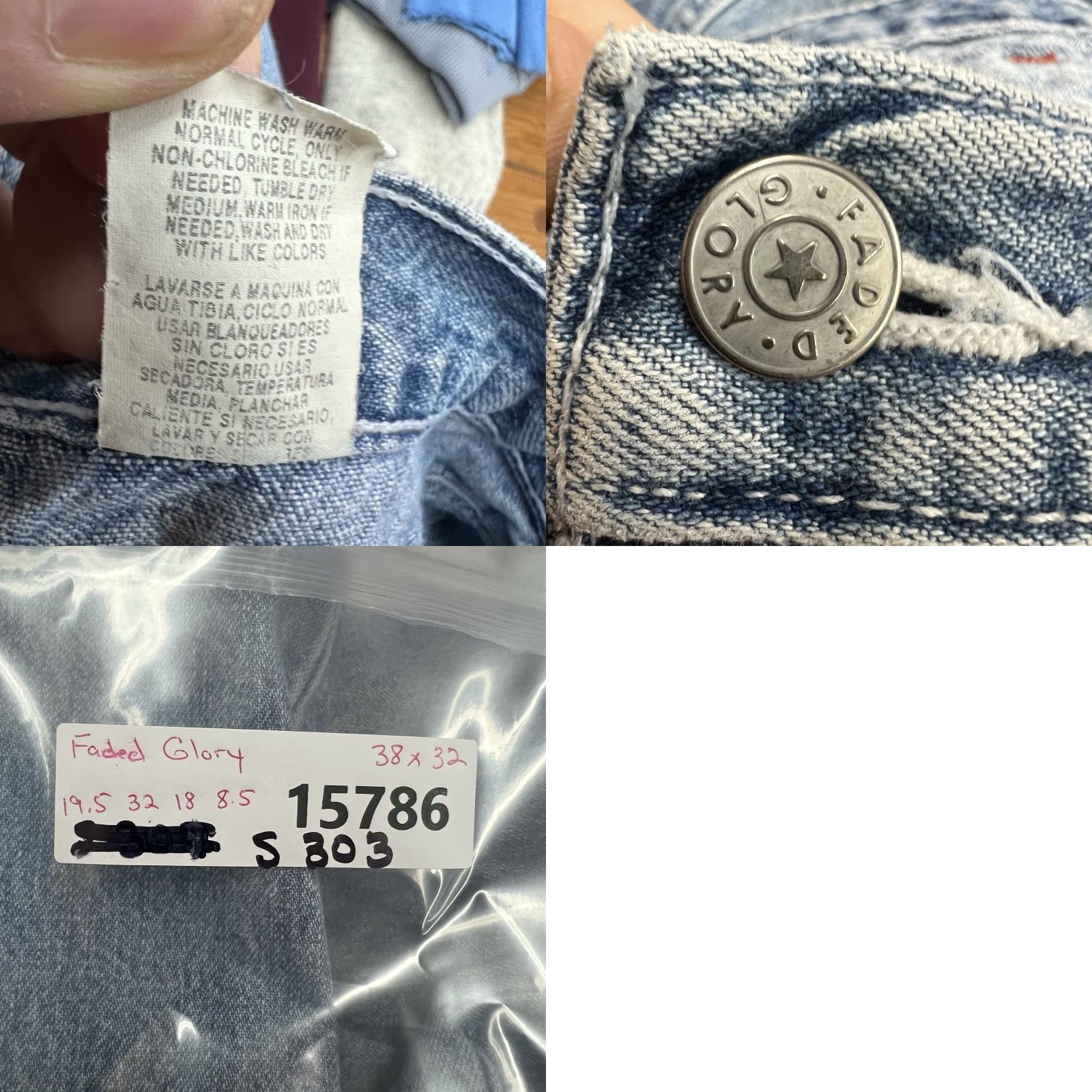 Faded Glory VINTAGE Faded Glory Carpenter Jeans 38x32 Men's Wide Leg Size US 38 / EU 54 - 8 Thumbnail