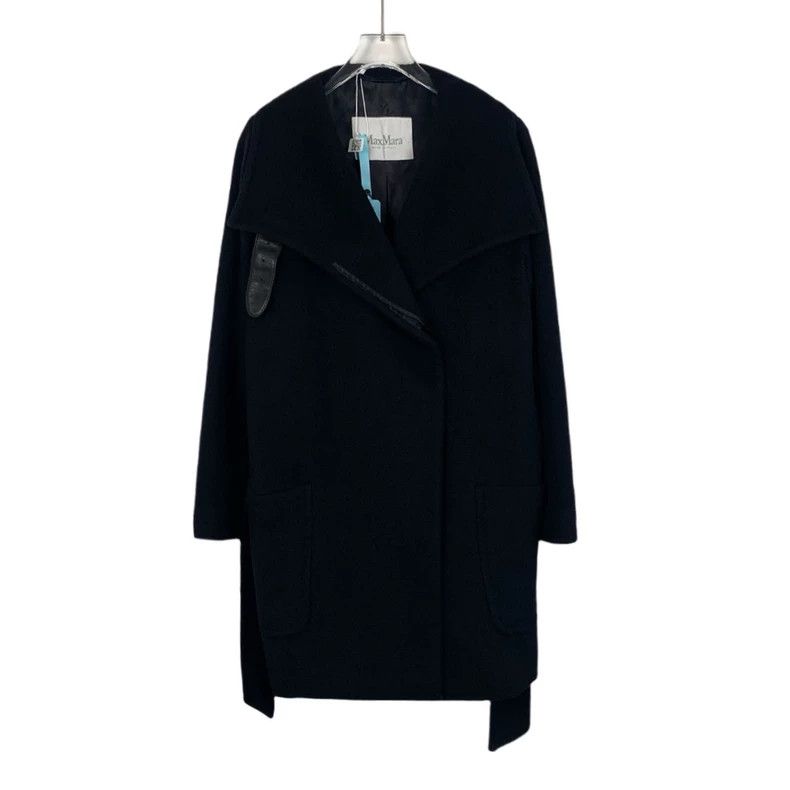Max Mara Black cashmere belt coat
