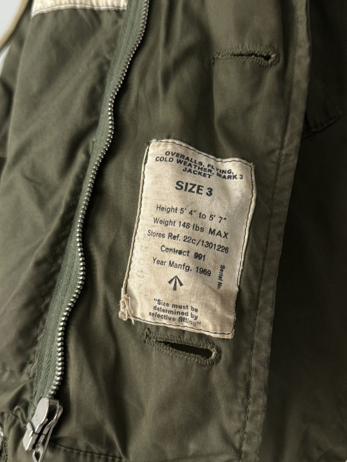 Vintage 1969 Dated British Army RAF MK3 Cold Weather Flying Jacket Size US S / EU 44-46 / 1 - 8 Thumbnail