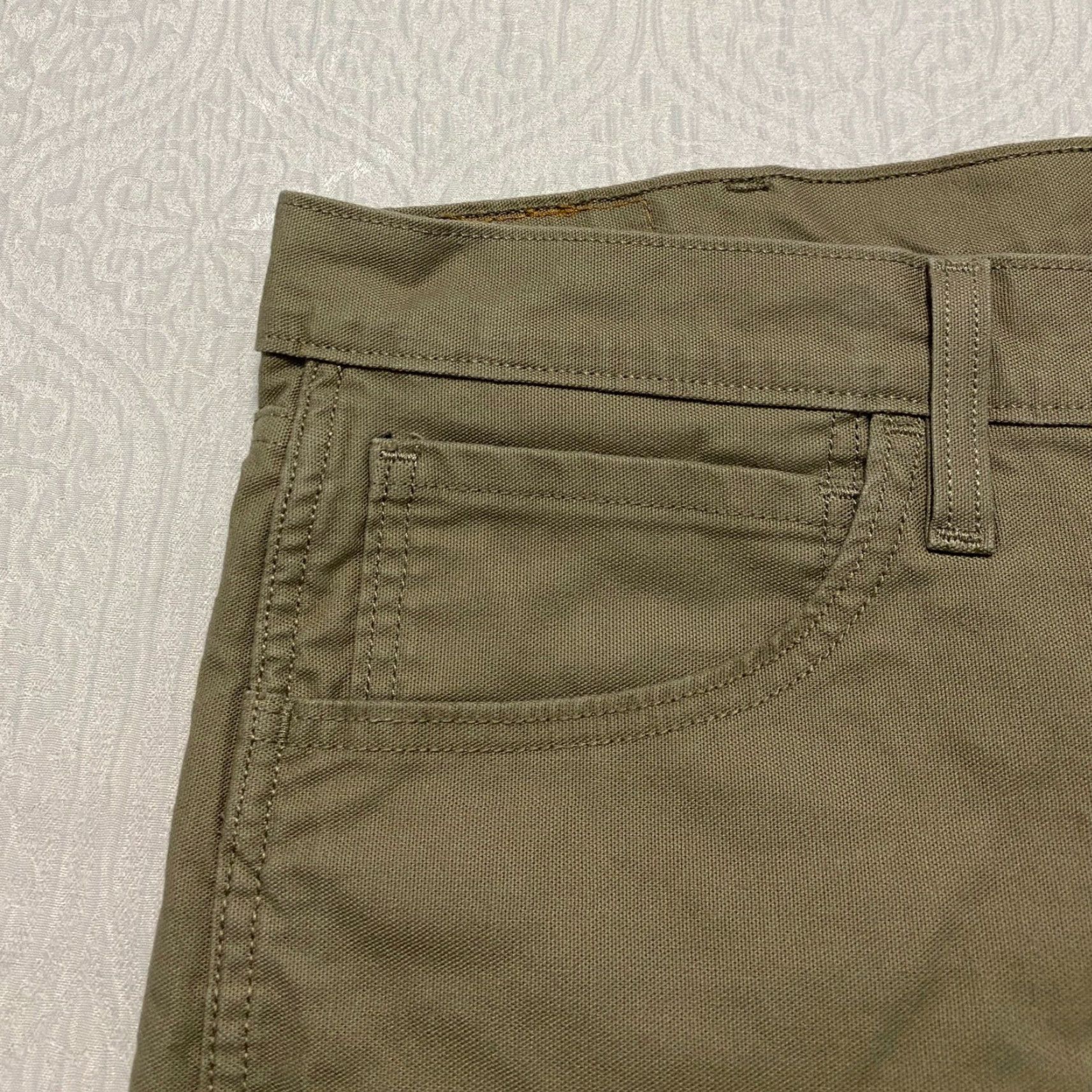 Levi's Levi's Mens Workwear Pants 38x32 Khaki Beige Cotton Blend Straight Leg (Regular) 5-Pocket Canvas Logo Button Zip Casual Workwear Mens Khakis Size US 38 / EU 54 - 3 Thumbnail