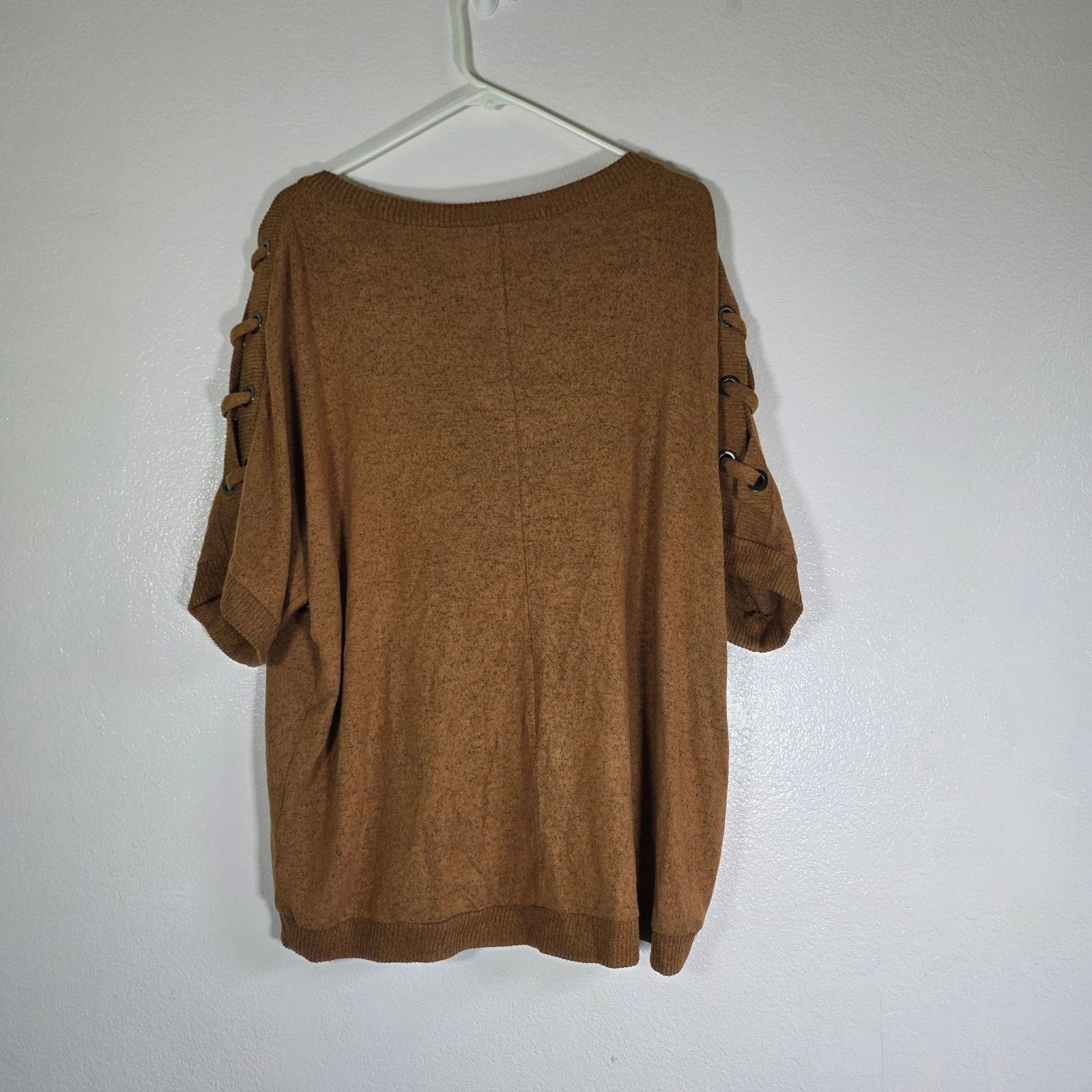 Other Per Seption Concept Women’s XL Brown Lace Up Sleeve Sweater Size XL / US 12-14 / IT 48-50 - 5 Thumbnail