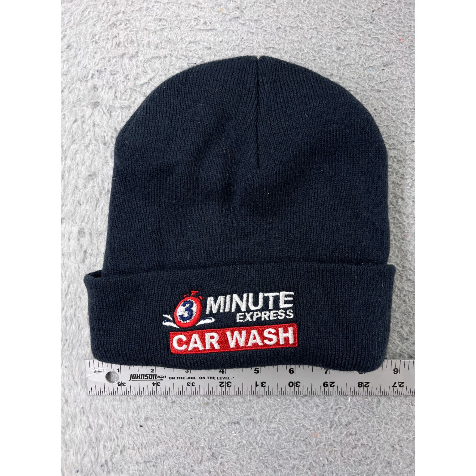 Port & Company Port & Company Beanie Adult One Size Blue Knit Acrylic Lined Hat Mens Casual Winter 3 Minute Express Car Wash Logo Cars Shop Size ONE SIZE - 2 Thumbnail