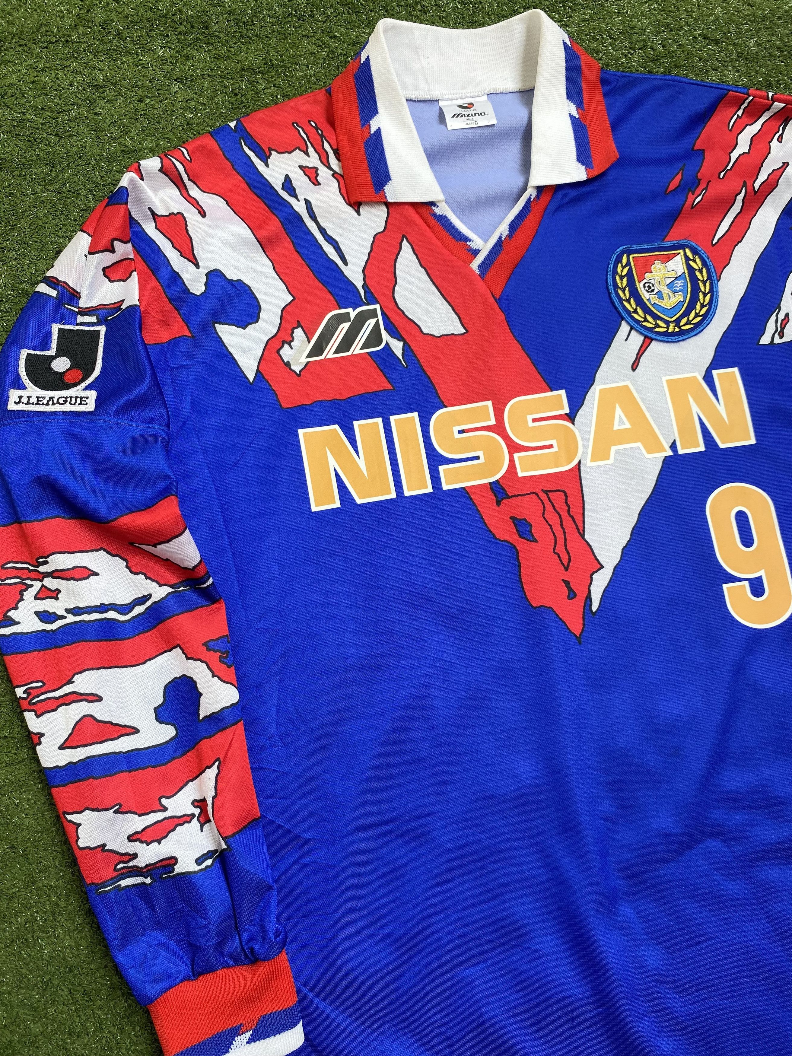 Mizuno × Vintage Yokohama Marinos 1993 Home L/S DÍAZ #9 J.League Vintage RARE Size US L / EU 52-54 / 3 - 3 Thumbnail