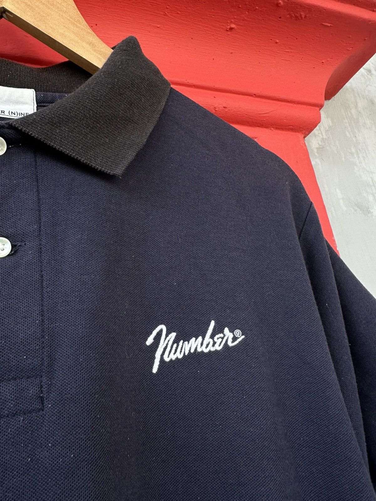 Number (N)ine Number (N)ine Spellout Polo Tee Size US L / EU 52-54 / 3 - 2 Thumbnail