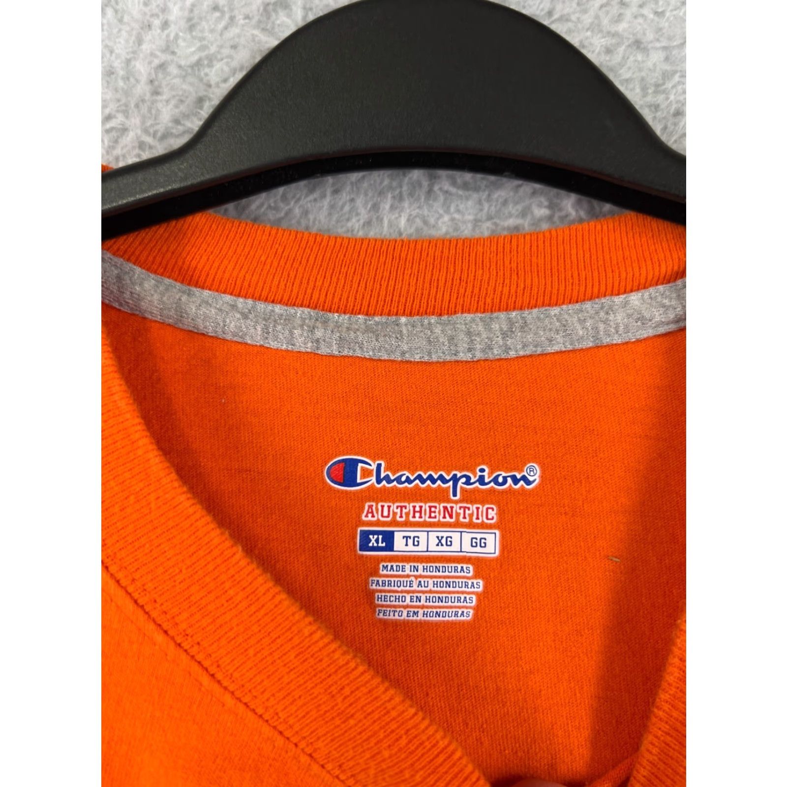 Champion Champion Shirt Men XL Orange Embroidered Logo Short Sleeve Cotton T-Shirt Size US XL / EU 56 / 4 - 4 Thumbnail
