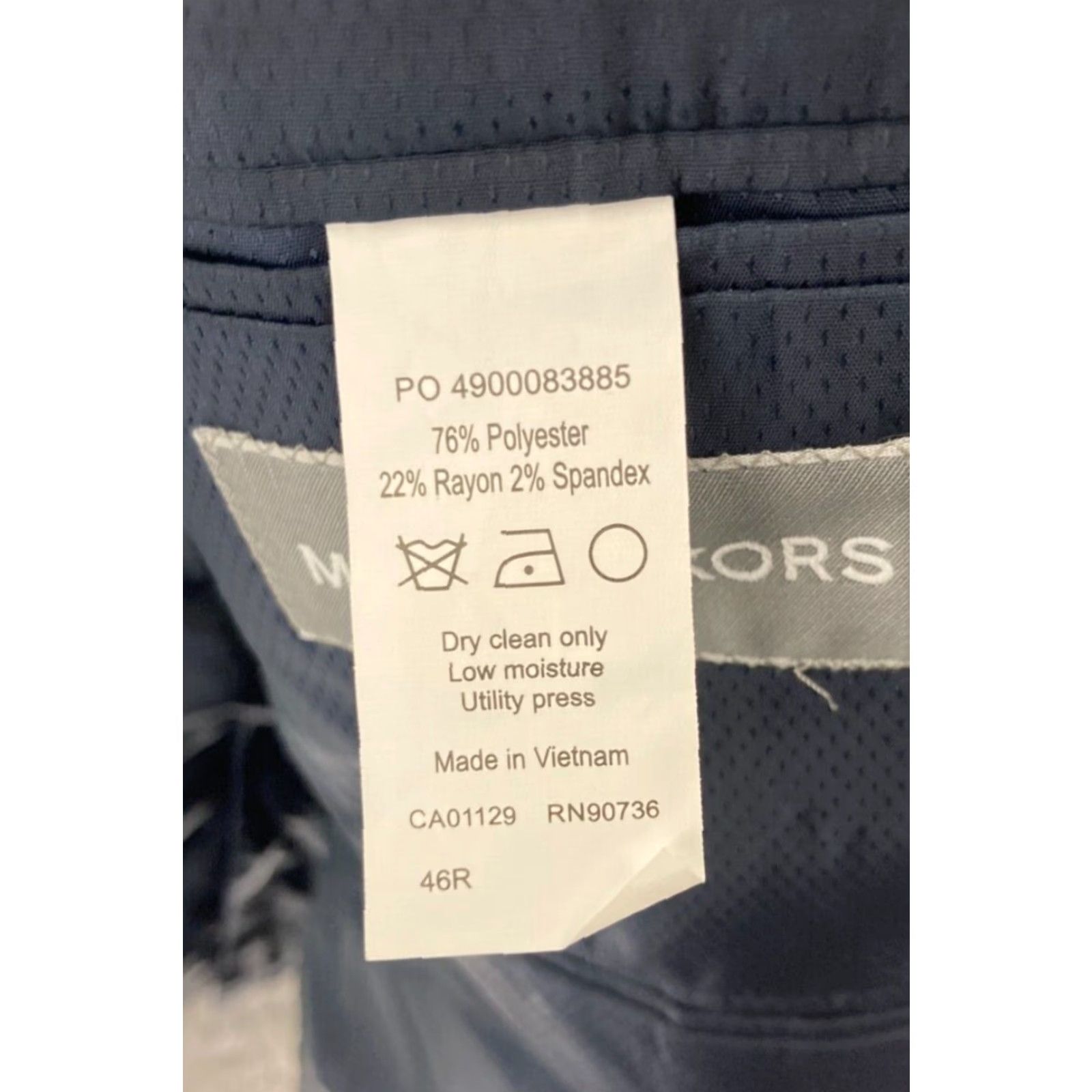 Michael Kors Michael Kors Blazer Mens 46R Blue Rayon Blend NWT Size 40R - 7 Thumbnail